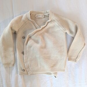 Quincy Mae Cream Knit Button Cardigan
